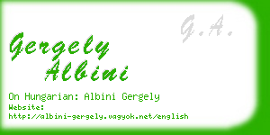 gergely albini business card